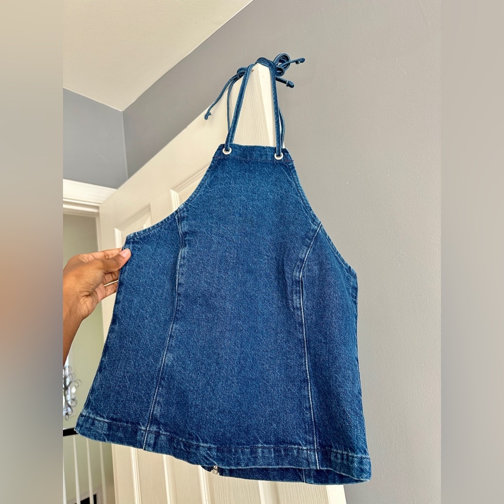 Topshop Denim Halter Neck Top. New with tags!